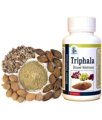 Herbasia Triphala CapsulesI Supports Healthy Digestion|Improves Bowel Wellness|100% Ayurvedic