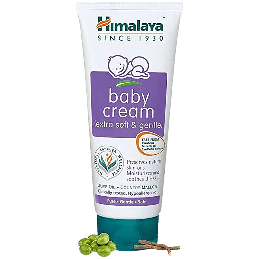 Himalaya Baby Cream - Extra Soft & Gentle, Paraben Free, 100 ml Tube