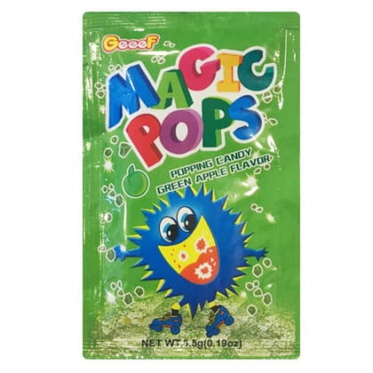 Geef Magic Pop Popping Candy Imported Candy Green Apple, 5.5 gm