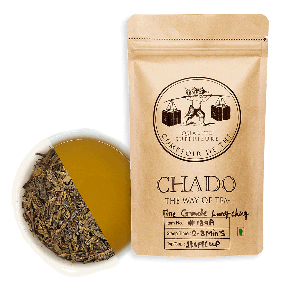 Fine Grade Lung Ching Green Tea-15 Pyramid Tea Bags
