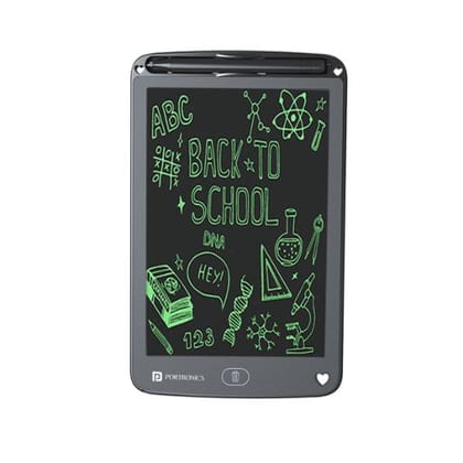 Portronics Ruffpad 12E ReWritable LCD Writing Pad (Black)