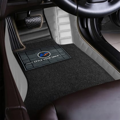 Autofurnish 9D Combination Custom Fitted Car Mats For Maruti Suzuki Jimny 2023 - Black XV-Greige-Black XV-Greige