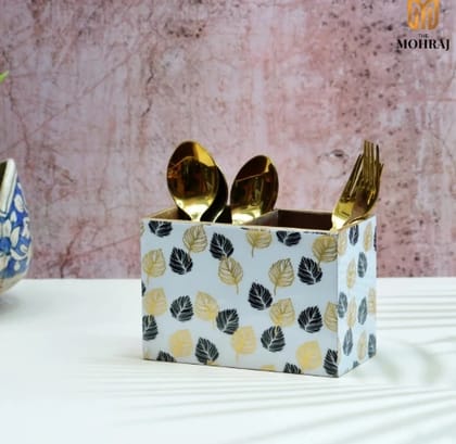 Monochrome Gold Foil Cutlery Holder