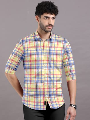 Distinguished Check Pattern Shirt-36 - XS