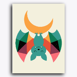 Coloring Bat-Without Frame