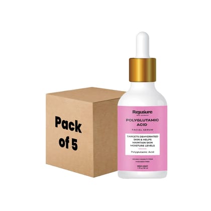 Rejusure Polyglutamic Acid Facial Serum Targets Dehydrated Skin  Helps Maintain Skin Moisture Levels  30ml Pack of 5-Rejusure Polyglutamic Acid Facial Serum Targets Dehydrated Skin & Helps Mainta