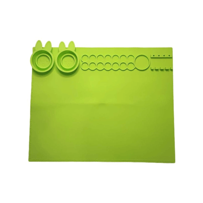 Silicone Craft Mat for Watercolor Kids Painting-Green