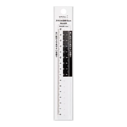 Midori Ruler (15cm) Clear A