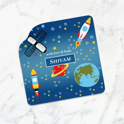 Space Satellites Gift Sticker - set of 24-Navy Fusion