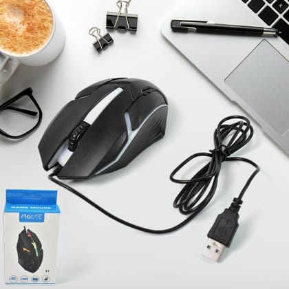 USB Wired Mouse, Ergonomic Design Gaming Mouse  (1 Pc)