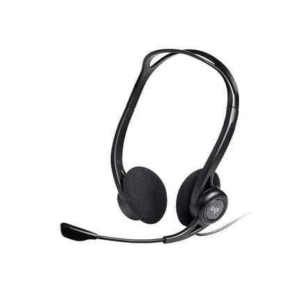 Logitech H370 USB Stereo Wired Over Ear Headphones-Logitech H370 USB Stereo Wired Over Ear Headphones