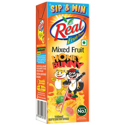 Real Fruit Power Juice - Mixed Fruit, Honey Bunny, 180 Ml