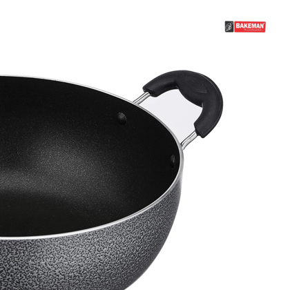 Bakeman Kadhai Non-Stick with Lid- Size 4 - 26 cm-Bakeman Kadhai Non-Stick with Lid- Size 4 - 26 cm