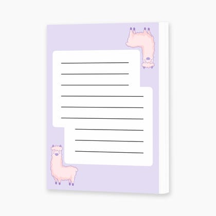 Pocket notepad - Lama (purple)-Magnetic