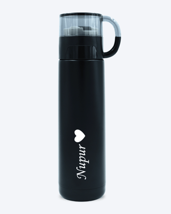 Personalised Thermosteel Cup Bottle-Black