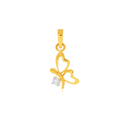 Senco Gold 18K Yellow Gold Spring Love Herald Pendant (Gold Weight - 0.77 g / 0.08 carat / GH-VS)