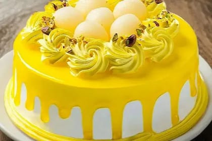 Kesar Rasgulla Cake