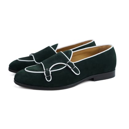 Belgian Monk Strap / Green-UK 6/US 7/EURO 40