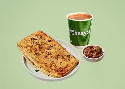 Desi Chai With Aloo Paratha