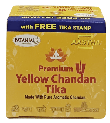 AASTHA YELLOW CHANDAN GEELA TIKA - 60 G