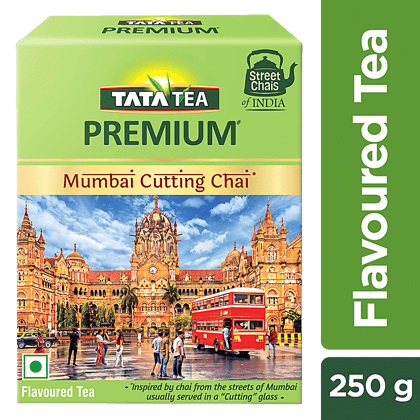 Tata Tea Premium Street Chai Of India - Mumbai Cutting Chai, Tasting Notes Of Ginger & Lemongrass, 250 g