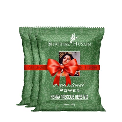 Shahnaz Husain Professional Power Henna Precious Herb Mix Pack Of 3-Each 100gm