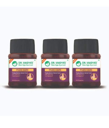 Dr. Vaidya's Piles care capsules For Fissures & Piles Capsule 90 no.s Pack of 3