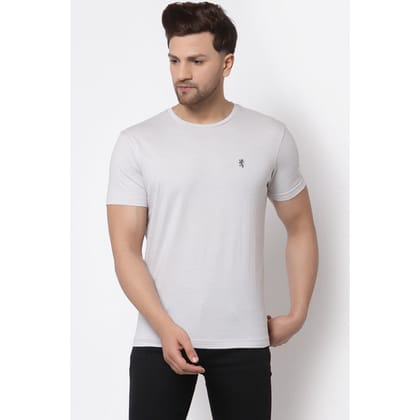 Red Tape Men's Light Grey Solid T-Shirt