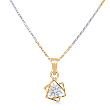 Vivienne Solitaire Pendant-Yellow Gold