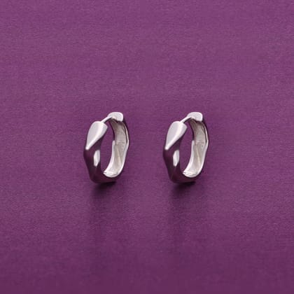 Charming Curves Knotted Silver Hoops Earrings-None / Silver