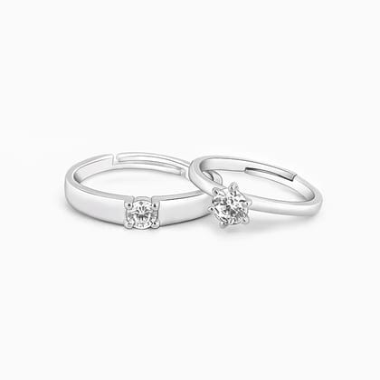 Anushka Sharma Silver Minimal Couple Rings