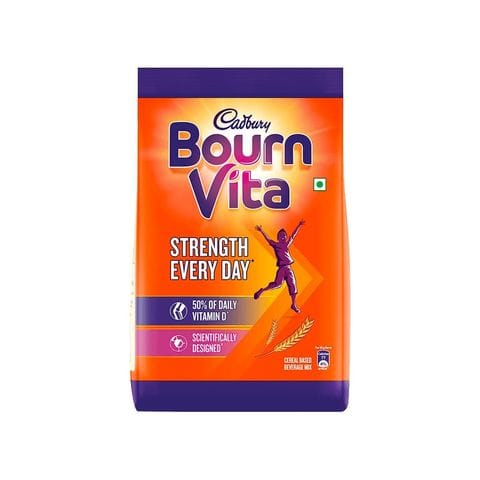 Cadbury Bournvita Chocolate Health Drink, 500 gm Pouch