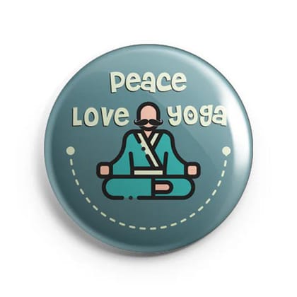 Mooch Magnetic Badge - Peace Love Yoga