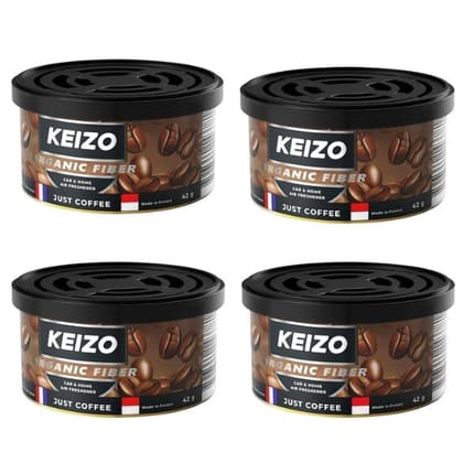 KEIZO Organic Fiber Just Coffee  Pack of 4