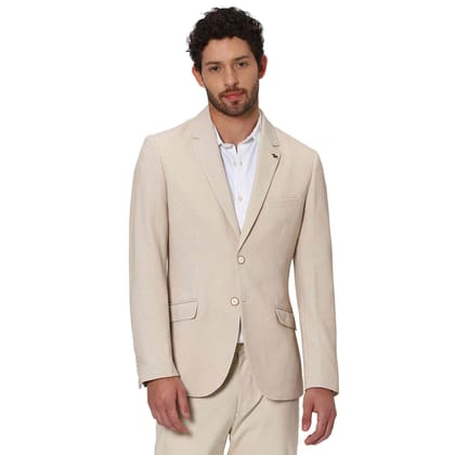 Mufti Beige Slim Fit Blazer