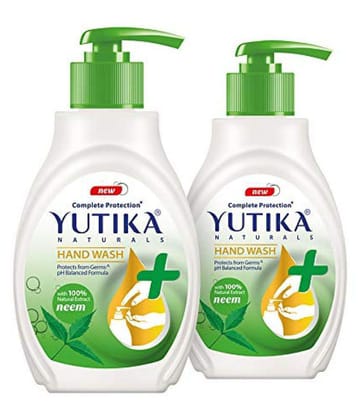 yutika Naturals Complete Protection Neem Extract Liquid Soap Pump Hand Wash 200 mL Pack of 2