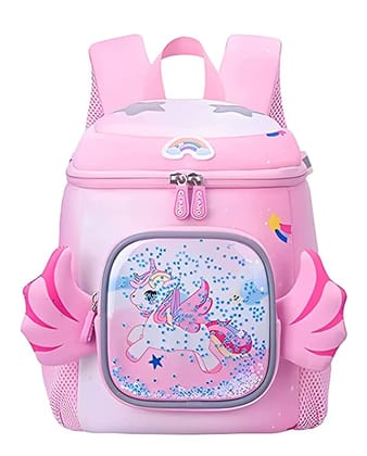 3D Unicorn Design Large Capacity School Bags-PINK