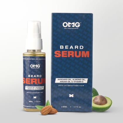 OMG Beard Serum - Upto 2x Smoother Hair, 50 ml 