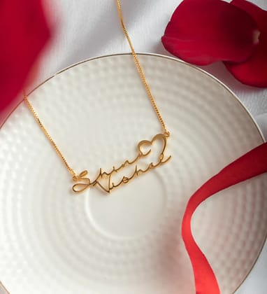 Signature Style Couple Necklace-Golden / CHAIN