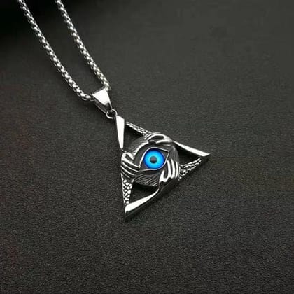 Triangle Eye (Pendant + Chain)-Silver