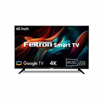 Feltron 164 Cm (65 Inch) Ultra HD LED Smart Google TV Bezel - Less Design