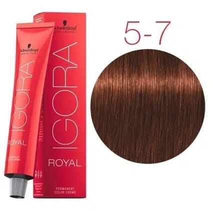 Schwarzkopf Igora Royal Permanent Hair Color 5-7 Light Brown Copper 60ml