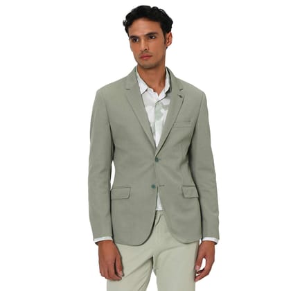 Mufti Light Green Slim Fit Blazer