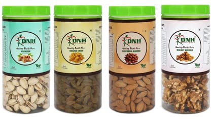 DRY FRUITS COMBO 600 GRAMS  PACK  150G X 4 PC