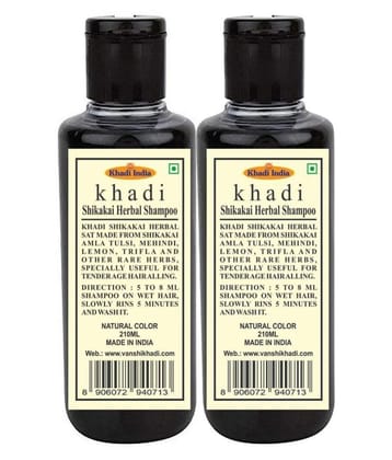 Khadi Herbal Shikakai Shampoo 420 mL Pack of 2