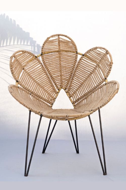 Sirohi Natural Jute Flower Chair