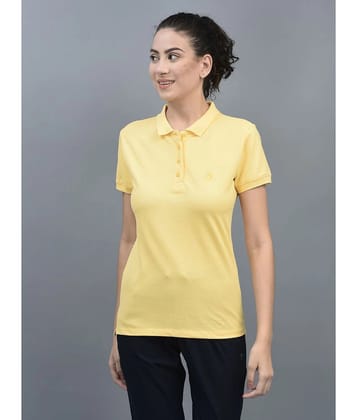 Dollar Yellow Cotton Blend Regular Fit Womens T-Shirt ( Pack of 1 ) - None