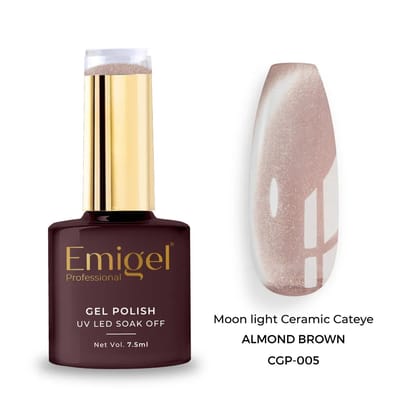 Emigel - UV Moonlight Ceramic Cat Eye - 005 - Almond Brown-7.5ml