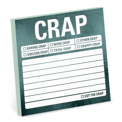 Knock Knock Crap Metallic Sticky Notes