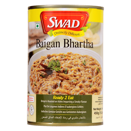 Swad Ready to Cook and EatBaigan Bhartha Instant Mix Vegetarian Heat & Eat with No Added Preservative - 450 Grams